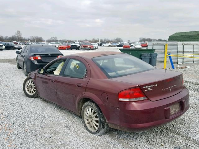 1C3EL46XX2N224489 - 2002 CHRYSLER SEBRING LX MAROON photo 3