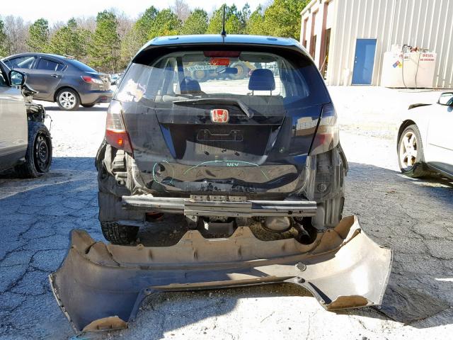 JHMGE8H24AS005114 - 2010 HONDA FIT BLACK photo 9