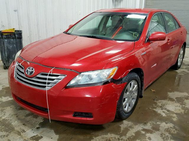 4T1BB46K59U089701 - 2009 TOYOTA CAMRY HYBR RED photo 2