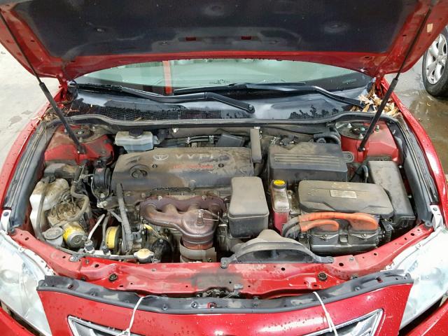 4T1BB46K59U089701 - 2009 TOYOTA CAMRY HYBR RED photo 7