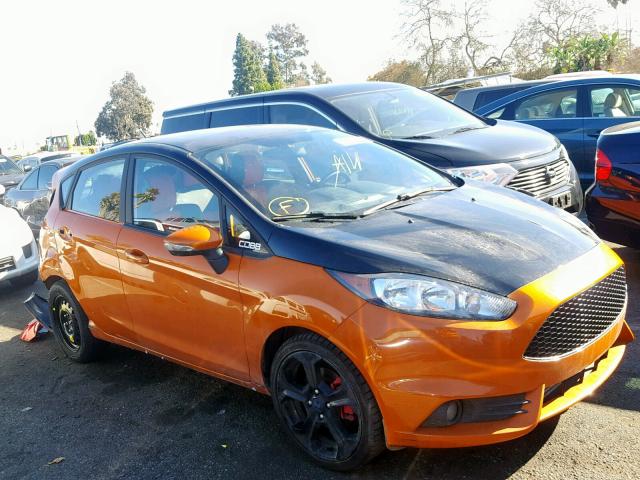 3FADP4GX7JM104898 - 2018 FORD FIESTA ST ORANGE photo 1