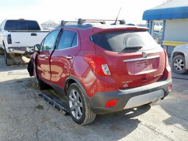 KL4CJCSB9DB165544 - 2013 BUICK ENCORE MAROON photo 3