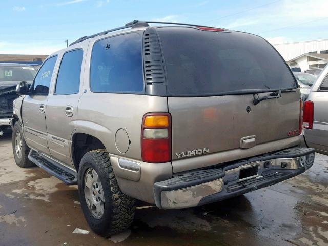 1GKEK13T81J154306 - 2001 GMC YUKON TAN photo 3