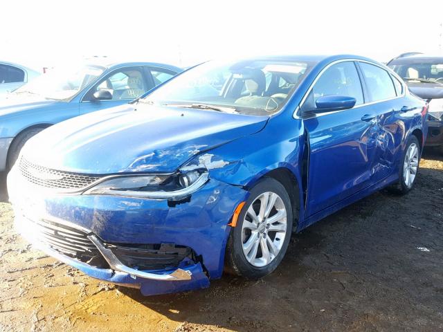 1C3CCCAB6FN657357 - 2015 CHRYSLER 200 LIMITE BLUE photo 2