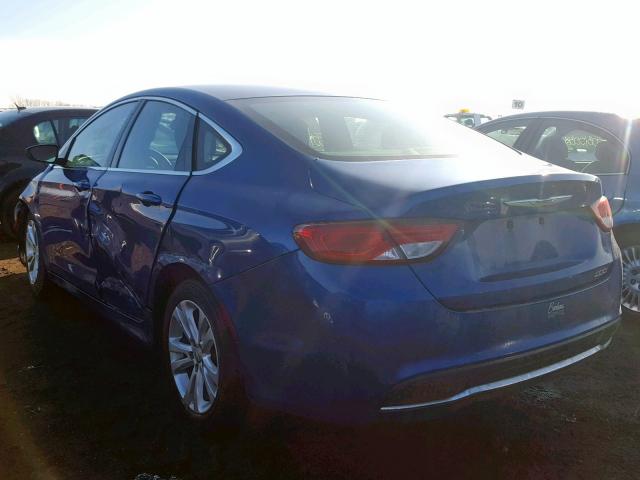 1C3CCCAB6FN657357 - 2015 CHRYSLER 200 LIMITE BLUE photo 3