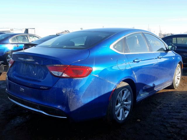 1C3CCCAB6FN657357 - 2015 CHRYSLER 200 LIMITE BLUE photo 4