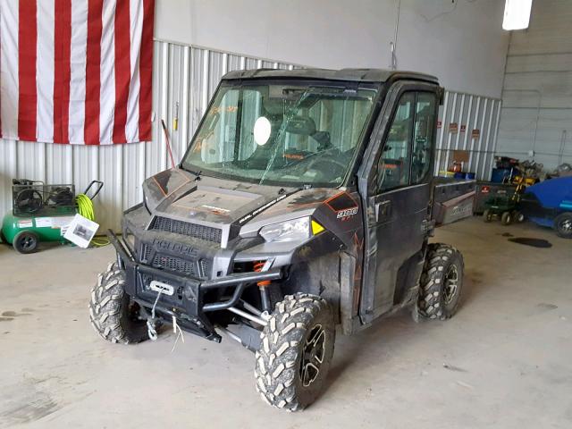 4XAUH9EA7EG343376 - 2014 POLARIS RANGER 900 GRAY photo 2