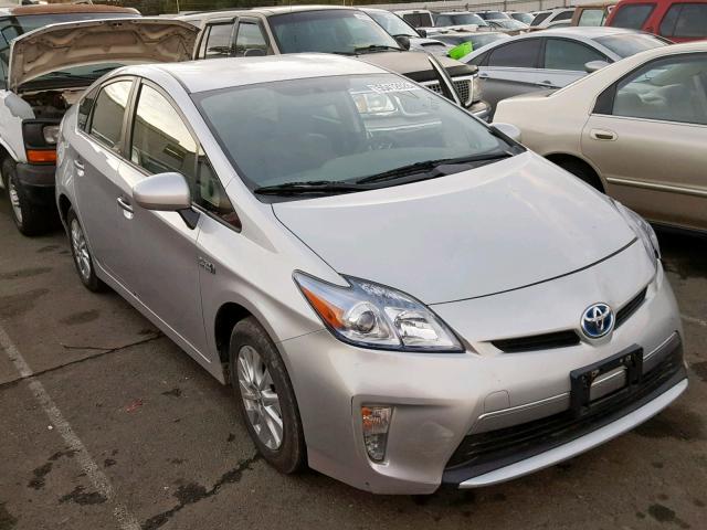 JTDKN3DP2E3060130 - 2014 TOYOTA PRIUS PLUG SILVER photo 1