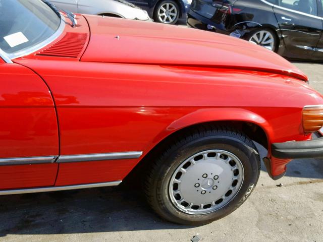 WDBBA48D6KA093154 - 1989 MERCEDES-BENZ 560 SL RED photo 6