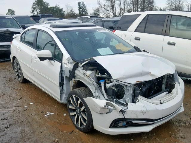 19XFB2F91EE002117 - 2014 HONDA CIVIC EXL WHITE photo 1