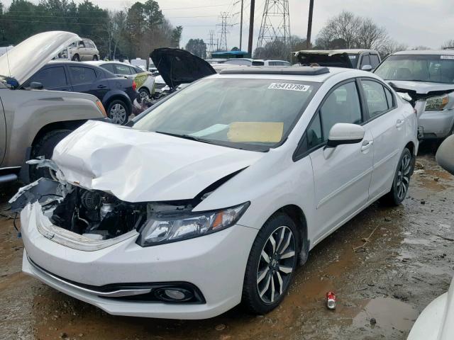 19XFB2F91EE002117 - 2014 HONDA CIVIC EXL WHITE photo 2