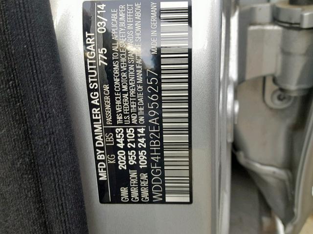 WDDGF4HB2EA956257 - 2014 MERCEDES-BENZ C 250 SILVER photo 10