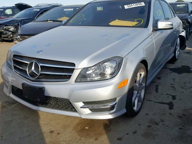 WDDGF4HB2EA956257 - 2014 MERCEDES-BENZ C 250 SILVER photo 2