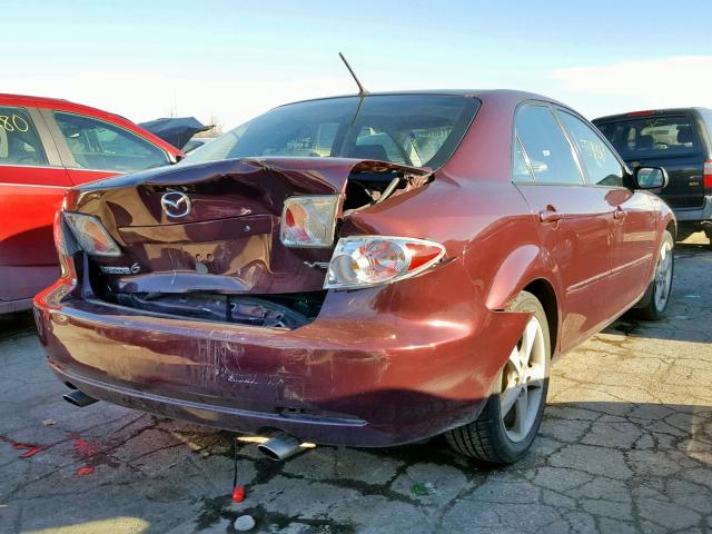 1YVHP80D765M59726 - 2006 MAZDA 6 S MAROON photo 4