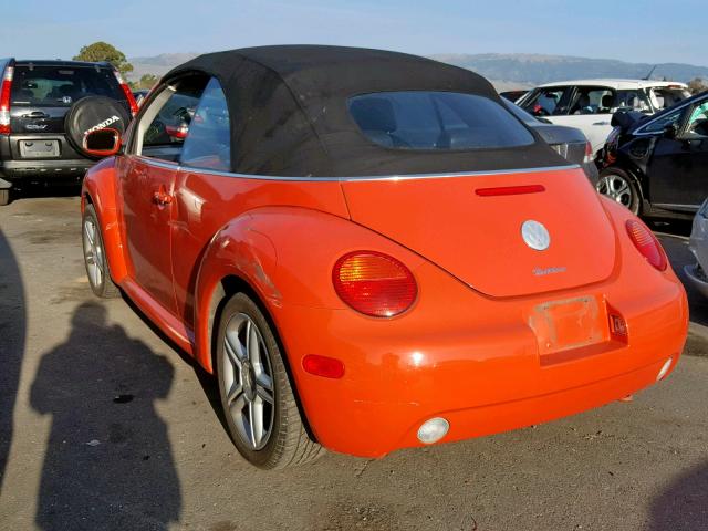 3VWCD31Y54M321510 - 2004 VOLKSWAGEN NEW BEETLE ORANGE photo 3