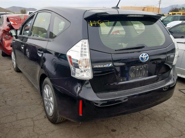 JTDZN3EU8E3305743 - 2014 TOYOTA PRIUS V BLACK photo 3