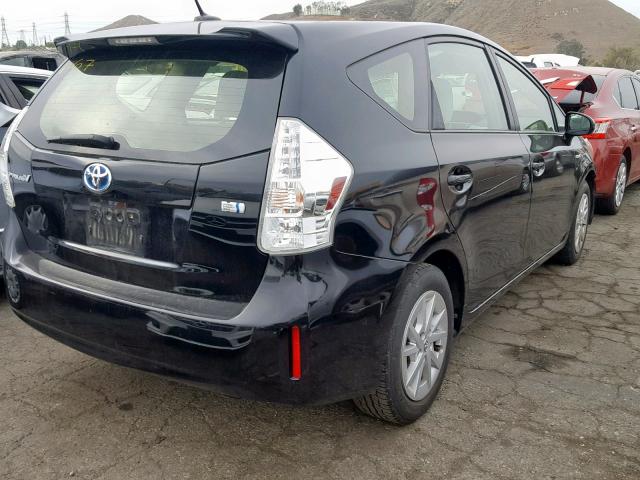 JTDZN3EU8E3305743 - 2014 TOYOTA PRIUS V BLACK photo 4