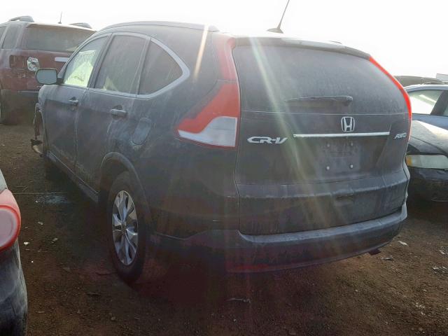 2HKRM4H7XEH722297 - 2014 HONDA CR-V EXL BLACK photo 3