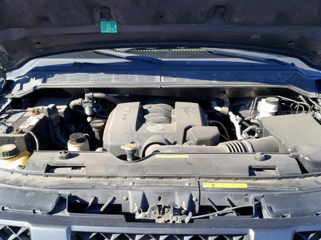 1N6AA06A55N545149 - 2005 NISSAN TITAN XE GRAY photo 7