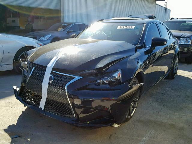 JTHBF1D22E5035656 - 2014 LEXUS IS 250 BLACK photo 2