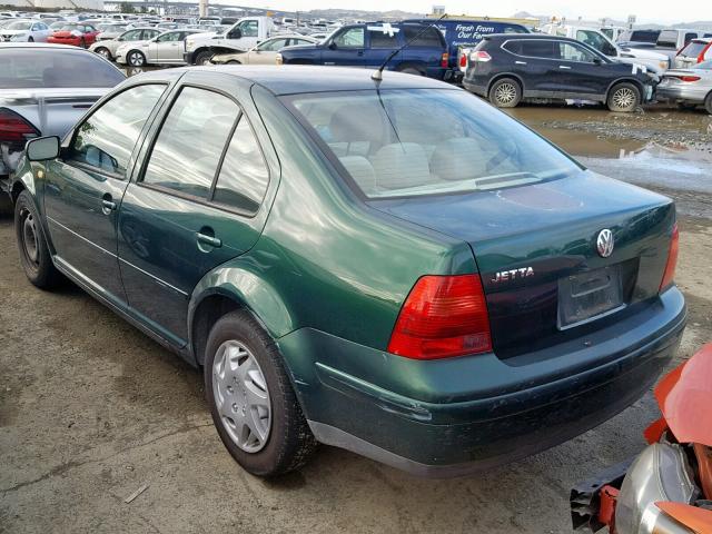 3VWSE29M7YM054137 - 2000 VOLKSWAGEN JETTA GLS GREEN photo 3