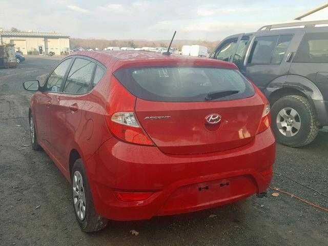 KMHCT5AE3HU335054 - 2017 HYUNDAI ACCENT SE RED photo 3