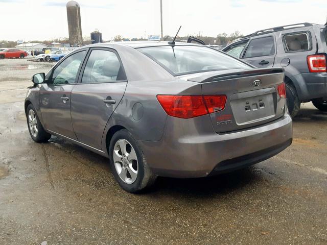 KNAFU4A20A5258199 - 2010 KIA FORTE EX GRAY photo 3