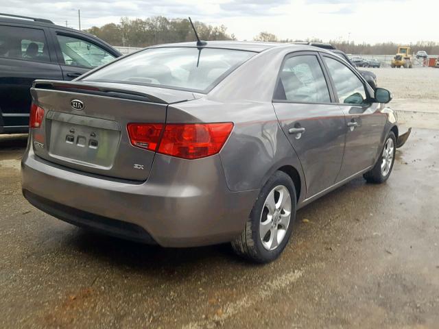 KNAFU4A20A5258199 - 2010 KIA FORTE EX GRAY photo 4