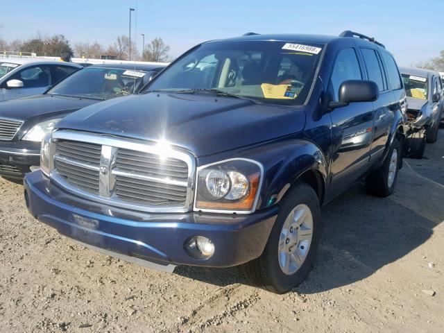 1D4HB48D94F233599 - 2004 DODGE DURANGO SL BLUE photo 2