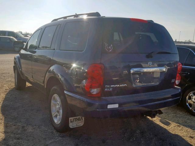 1D4HB48D94F233599 - 2004 DODGE DURANGO SL BLUE photo 3