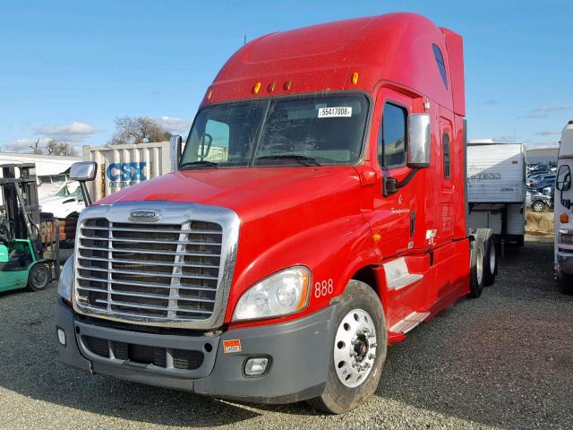 3AKJGLDR5DSFF8842 - 2013 FREIGHTLINER CASCADIA 1 RED photo 2