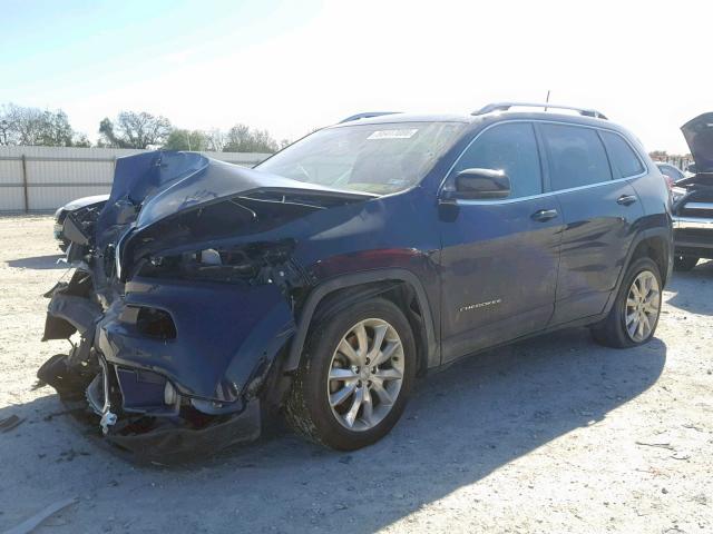 1C4PJLDB0GW311699 - 2016 JEEP CHEROKEE L BLUE photo 2