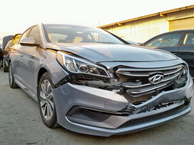 5NPE34AF6HH580327 - 2017 HYUNDAI SONATA SPO BLUE photo 1