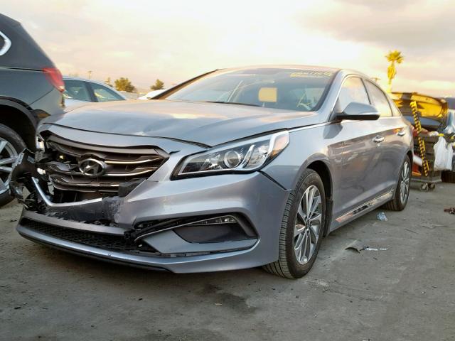 5NPE34AF6HH580327 - 2017 HYUNDAI SONATA SPO BLUE photo 2