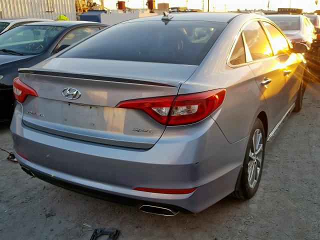 5NPE34AF6HH580327 - 2017 HYUNDAI SONATA SPO BLUE photo 4