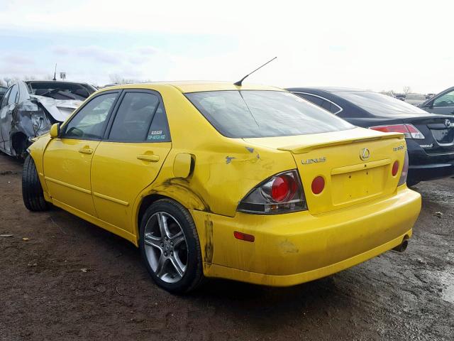 JTHBD192020040460 - 2002 LEXUS IS 300 YELLOW photo 3