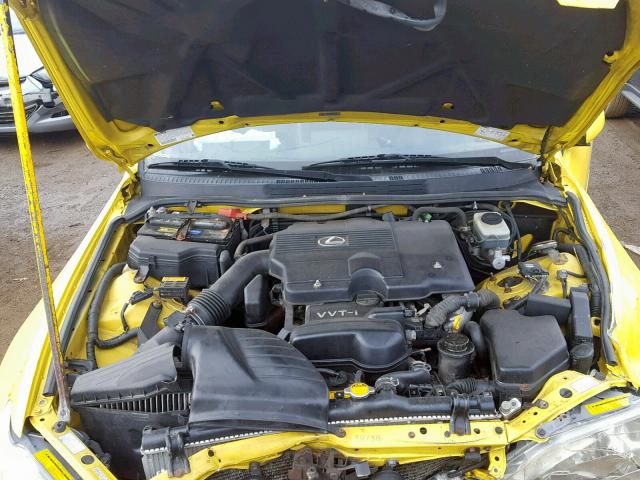 JTHBD192020040460 - 2002 LEXUS IS 300 YELLOW photo 7