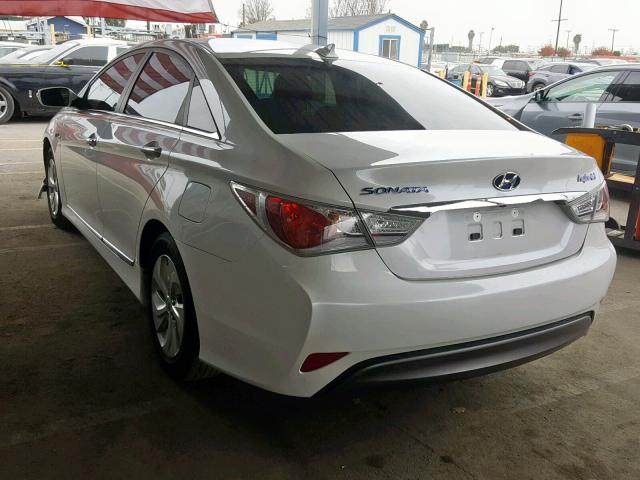 KMHEC4A44FA137530 - 2015 HYUNDAI SONATA HYB WHITE photo 3