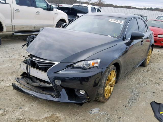 JTHBF1D25F5080639 - 2015 LEXUS IS 250 BLACK photo 2