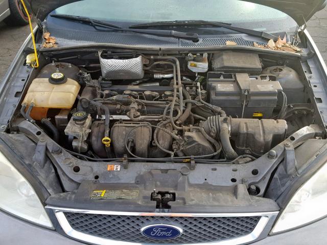 1FAFP34N26W182163 - 2006 FORD FOCUS ZX4 GRAY photo 7