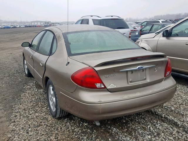 1FAFP55S72G129107 - 2002 FORD TAURUS SES TAN photo 3