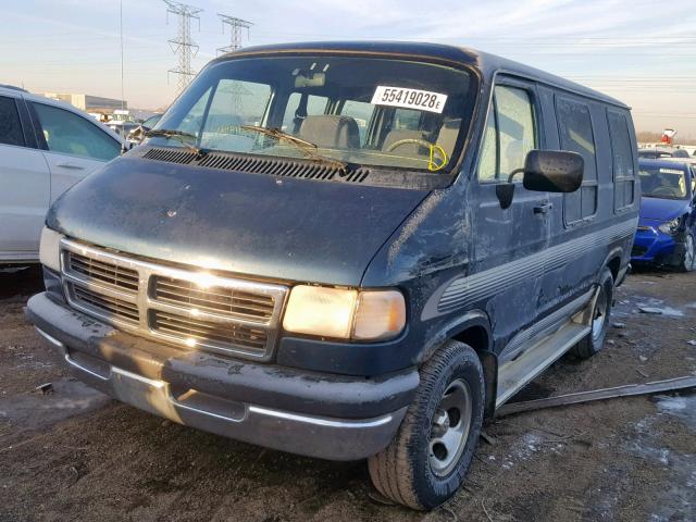 2B7HB21X6VK539202 - 1997 DODGE RAM VAN B2 GREEN photo 2