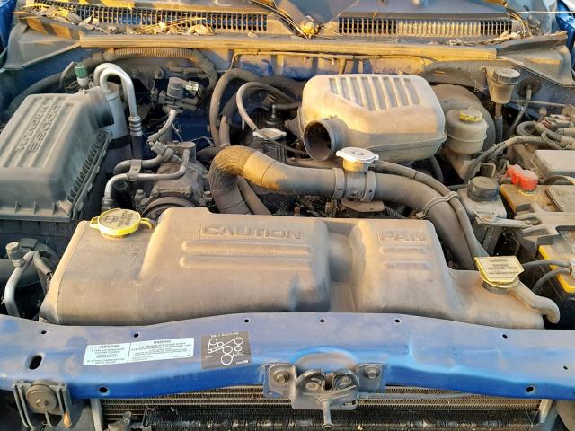 1B7FL22P6YS634842 - 2000 DODGE DAKOTA BLUE photo 7