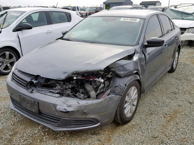 3VW2K7AJ5BM366455 - 2011 VOLKSWAGEN JETTA BASE 灰色 照片 2