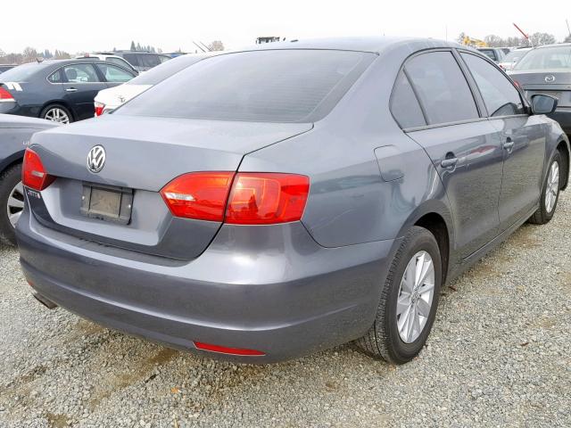 3VW2K7AJ5BM366455 - 2011 VOLKSWAGEN JETTA BASE 灰色 照片 4