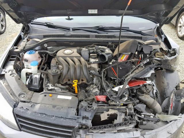 3VW2K7AJ5BM366455 - 2011 VOLKSWAGEN JETTA BASE 灰色 照片 7