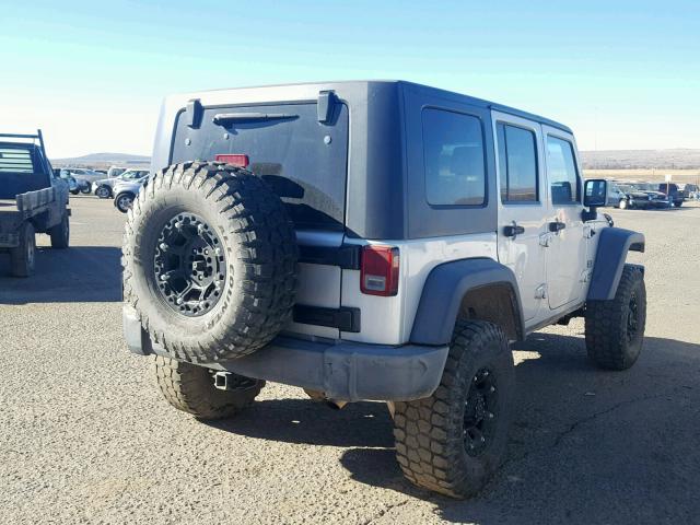 1J4GA39157L161178 - 2007 JEEP WRANGLER X SILVER photo 4