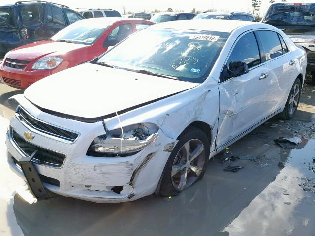 1G1ZD5E03CF384657 - 2012 CHEVROLET MALIBU 2LT WHITE photo 2