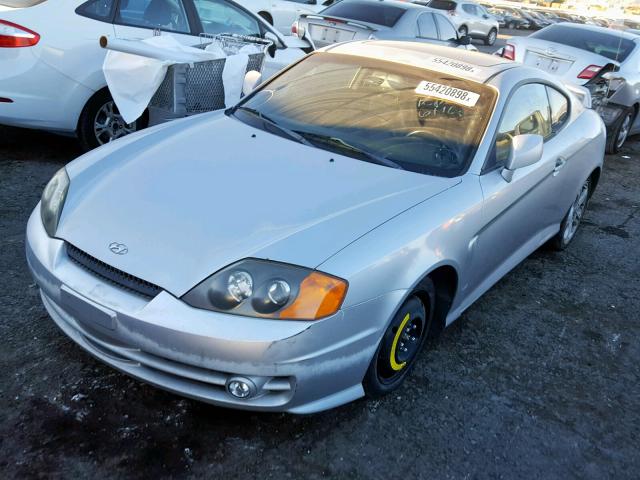 KMHHN65F04U117494 - 2004 HYUNDAI TIBURON GT GRAY photo 2