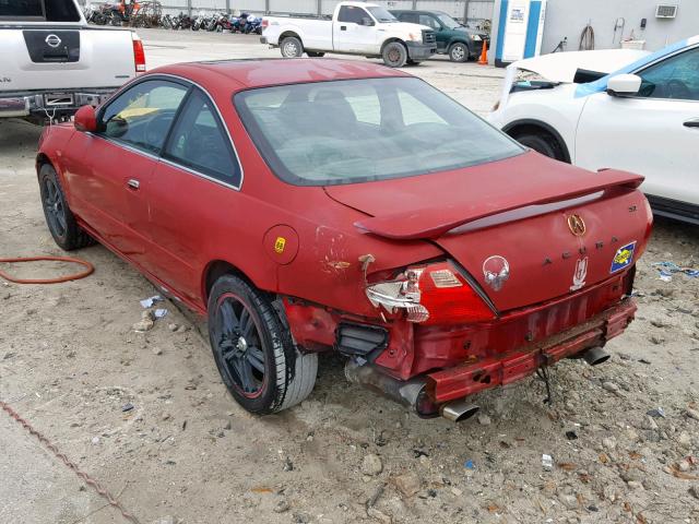 19UYA42671A028982 - 2001 ACURA 3.2CL TYPE RED photo 3